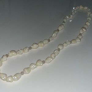 Beautiful white & silver stone necklace!